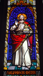 Christ - a detail from the east window June 2011